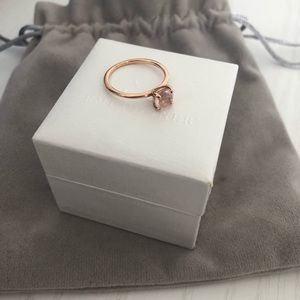 Rose Quartz Engagement Ring